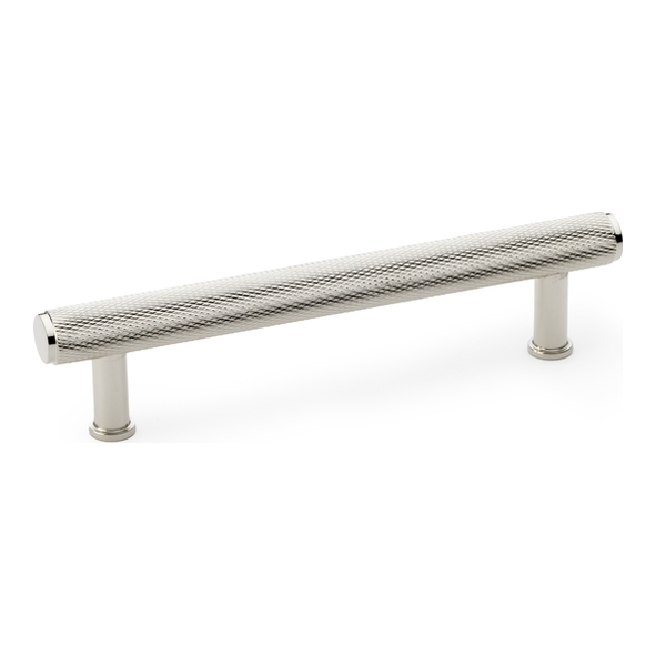 AW809-128-PN • 128mm c/c • Polished Nickel • Alexander & Wilks Crispin Knurled T-Bar Cupboard Pull Handle